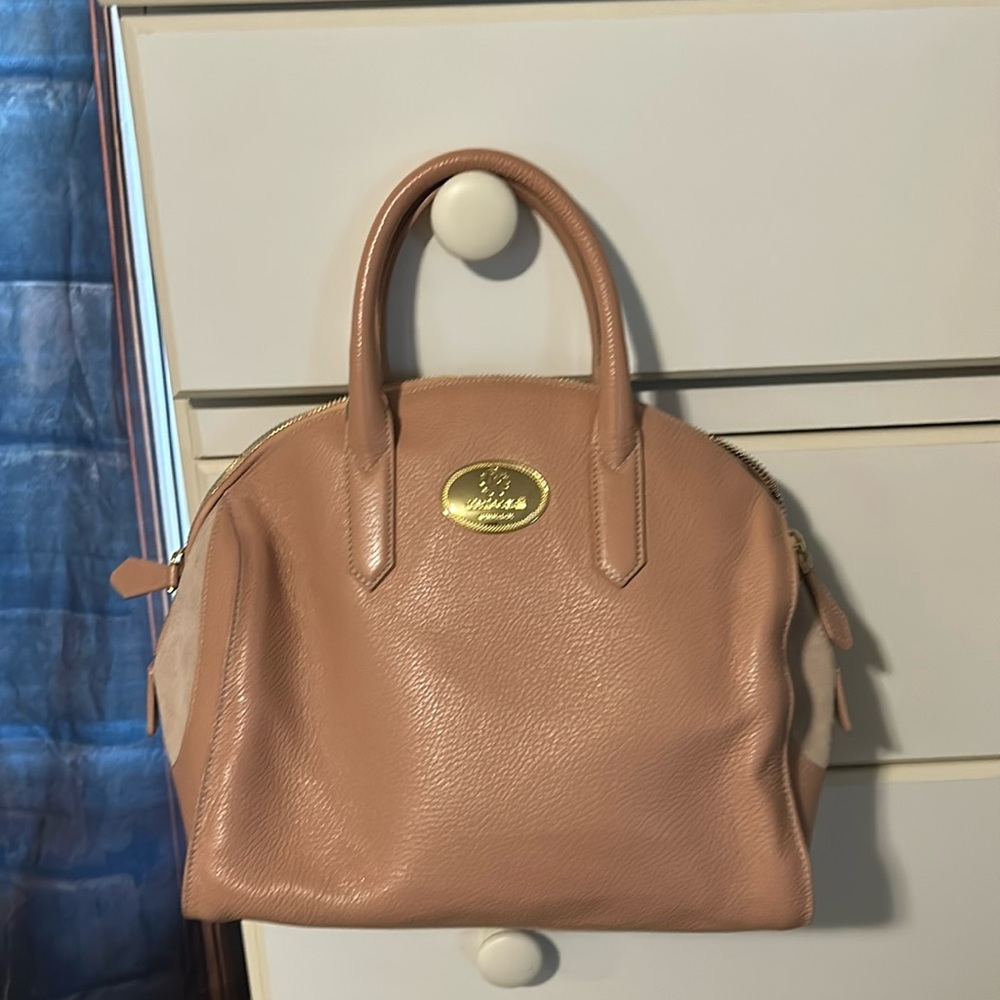 Roberto Cavalli purse leather blush/ tan nude color